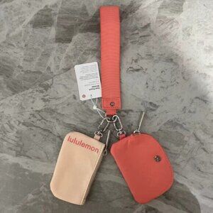 Brand new with tags Lululemon dual pouch keychain